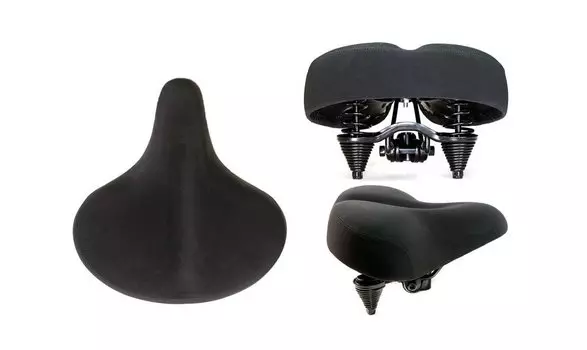 Седло велосипедное Forward, 270*255mm, на двойных пружинах, черный, HF-AZ-001