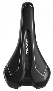 Седло велосипедное Giant CONNECT FORWARD, искусственная кожа, пена, сталь, черный/белый, 120000017