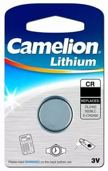 Элемент питания литиевый CR CR2450 BL-1 (блист.1шт) Camelion 3072
