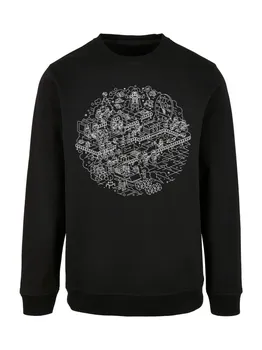 Пуловер F4NT4STIC Sweatshirt Star Wars Christmas Death Star Todesstern, черный