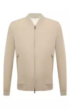 Бомбер из шелка и шерсти Corneliani
