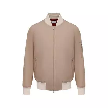 Бомбер из шерсти и хлопка Brunello Cucinelli