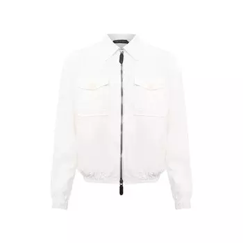 Бомбер из вискозы и льна Giorgio Armani
