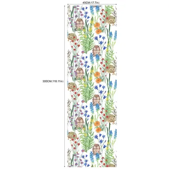 Съемные самоклеящиеся обои для гостиной и спальни (Серия цветов зеленого растения 45 см * 300 см) RW158