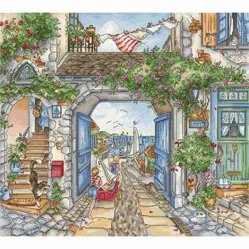 Набор для вышивания LetiStitch 'По дороге в гавань' 35*31см
