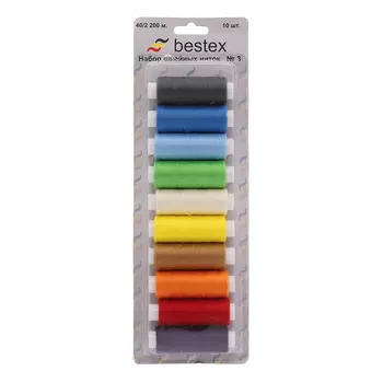 Набор ниток 40/2 200 м., Ассорти, упак./10 шт., Bestex (3)