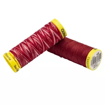 Набор шв. нитей (702160 Deco Stitch 70, однотон 70м, 702161 Deco Stitch 70 мультиколор 70м) Гутерман, 046 бургундский, 9984 мультиколор