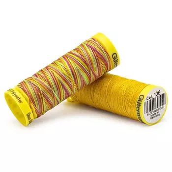 Набор шв. нитей (702160 Deco Stitch 70, однотон 70м, 702161 Deco Stitch 70 мультиколор 70м) Гутерман, 106 т-желтый, 9873 мультиколор