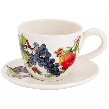 Чашка с блюдцем 400 мл Home & Style Tutti Frutti