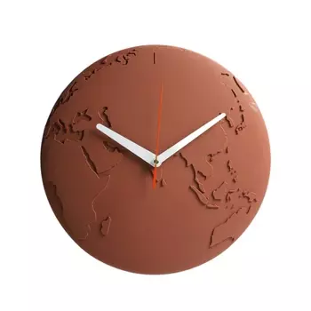 Часы настенные Qualy World Wide Waste коричневый