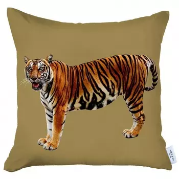 Декоративная подушка 43 x 43 см Mike &amp; Co New York Felice тигр золотистый