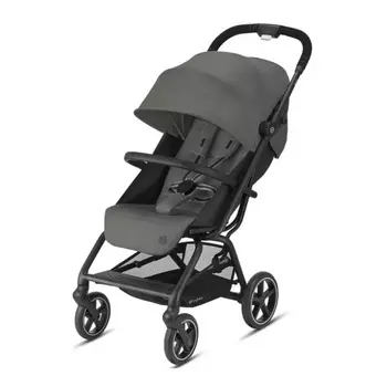 Детская коляска с дождевиком и бампером Eezy S+ 2 BLK Soho Grey