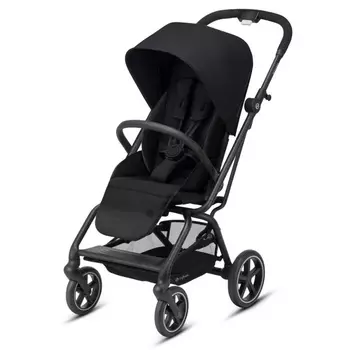 Детская коляска с дождевиком и бампером Eezy S Twist+ 2 BLK Deep Black