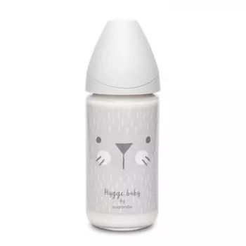 Suavinex Hygge Baby Бутылочка с круглой силикиновой соской Серый c крапинками 240 мл