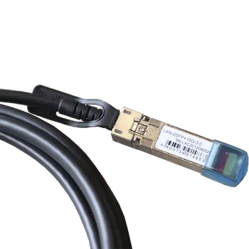 Кабель DAC LANMASTER, SFP+-SFP+, 10 Гбит/с, 1 м, черный (LAN-2SFP+10G-1.0)