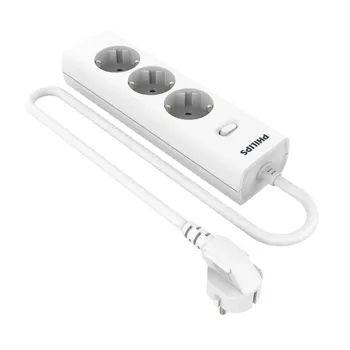 Сетевой фильтр PHILIPS, 3-розетки, 3 м, белый (CHP2135WB/51)