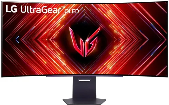 Монитор 44.5" LG UltraGear 45GS95QE-B OLED, изогнутый, 3440x1440 (21:9), 1300кд/м2, 240 Гц, 0.3 мс, 178°/178°, HDMI, DisplayPort, USB-Hub, черный (45GS95QE-B.ARUZ)
