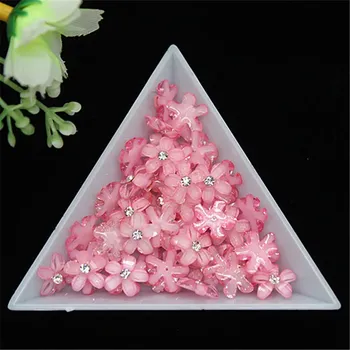 100 шт. розовые цветочные кабошоны Ywbeads
