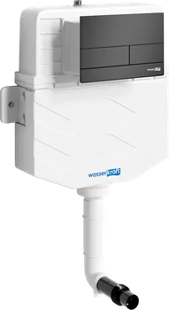 Смывной бачок скрытого монтажа Wasserkraft Aller 10TLT.031.ME.MB04 с кнопкой смыва черной матовой