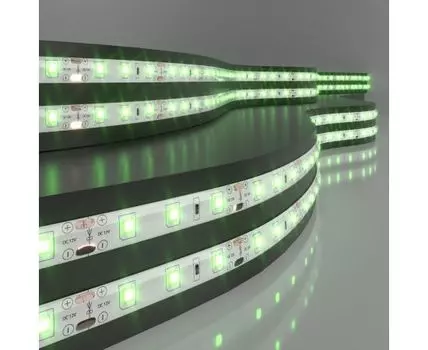 Лента светодиодная 12V 4,8W 60Led 2835 IP65 зеленый, 5м