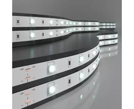 Лента светодиодная 12V 7,2W 30Led 5050 IP20 холодный белый, 5м
