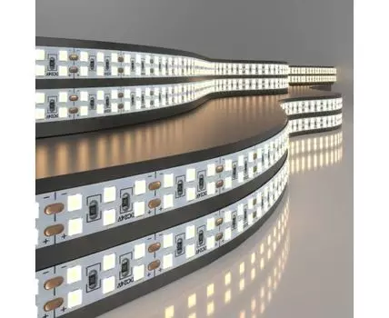 Лента светодиодная 240LED 18W IP20 двухрядная 3300К теплый белый 2835 24V 240Led 18W IP20