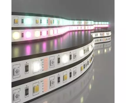Лента светодиодная 24V 14,4W 60Led 5050+5050 IP20 MIX RGB/дневной белый, 5м