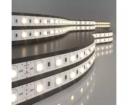 Лента светодиодная 24V 14,4W 60Led 5050 IP20 теплый белый, 5м
