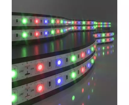 Лента светодиодная 24V 14,4W 60Led 5050 IP65 RGB, 5м