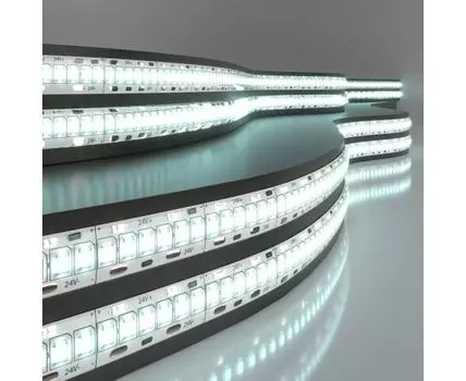Лента светодиодная 24V 16W 240Led 2835 IP65 холодный белый, 5м