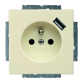 ABB BJB Basic 55 Беж Розетка Schuko 20 EUCBUSB-92-500, 16А, 700 мА
