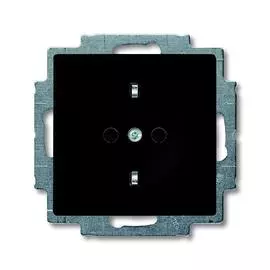 ABB BJB Basic 55 Шато (чёрн) Розетка с/з с защитными шторками