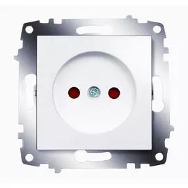 ABB Cosmo Бел Розетка б/з с защитными шторками
