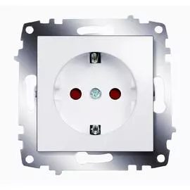 ABB Cosmo Бел Розетка с/з с защитными шторками