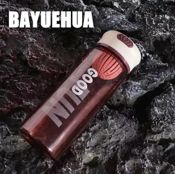 Чашка для воды, удобная чашка для студентов, портативная пластиковая чашка для занятий спортом, фитнесом и защитой от падения с бутылкой для чая, чашка для воды большой емкости 650ml зелёный
