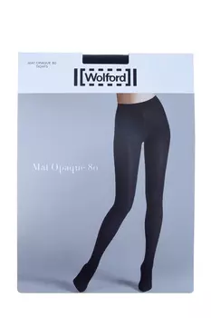 Колготки «Mat Opaque 80 den» с плотной поверхностью черного цвета
