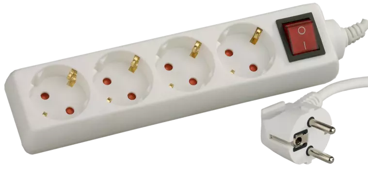 Удлинитель Светозар, 4-розетки, 2м, белый (SV-55045-2)