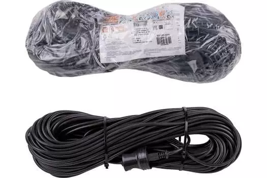 Удлинитель TDM, 1-розетка, 50м, черный (SQ1307-0210)