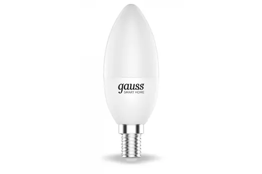 Умная лампа gauss, 5Вт, 470лм, 2700 K, E14, WiFi, белый (1100112)