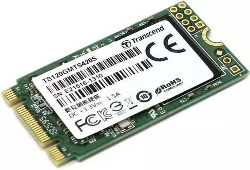 Твердотельный накопитель (SSD) Transcend 120Gb MTS420, 2242, M.2 (TS120GMTS420S)