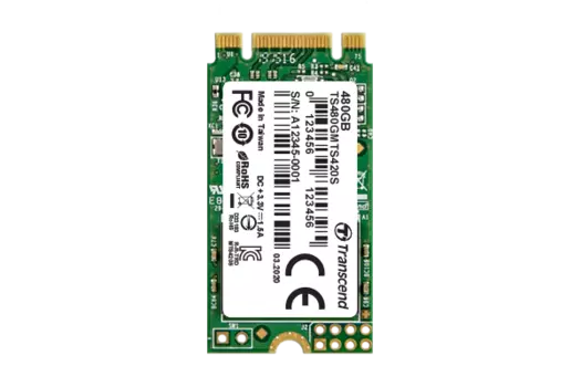 Твердотельный накопитель (SSD) Transcend 480Gb MTS420, 2242, M.2 (TS480GMTS420S)