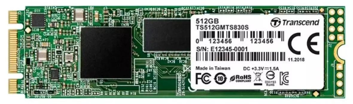Твердотельный накопитель (SSD) Transcend 512Gb 830S, 2280, M.2 (TS512GMTS830S)