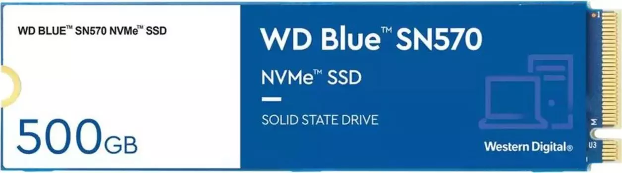 Твердотельный накопитель (SSD) Western Digital 500Gb Blue, 2280, M.2, NVMe (WDS500G3B0C)
