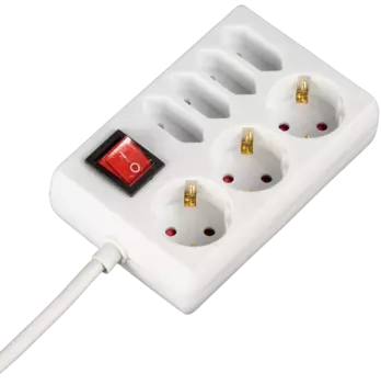 Удлинитель Hama H-108848 , 7-розеток, 1.4м, белый (00108848)