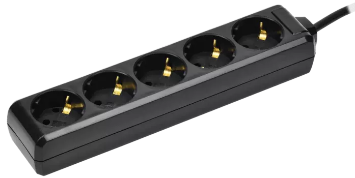Удлинитель IEK У05, 5-розеток, 5 м, черный (WYP10-16-05-05-Z-K02)