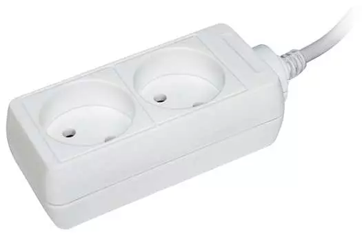 Удлинитель IEK У2, 2-розетки, 1.5м, белый (WYP10-06-02-01-N)