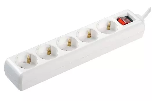 Удлинитель Iek WYP10-16-05-05-ZK-N, 5-розеток, 5м, белый (WYP10-16-05-05-ZK-N)