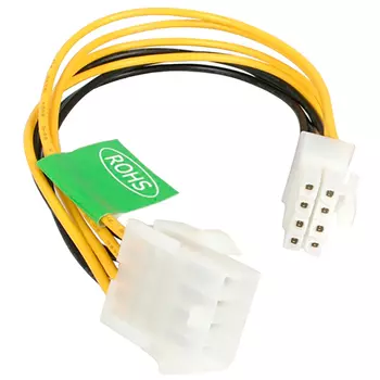 Удлинитель кабеля питания 8-pin 12В разъем на материнской плате (0.2м)