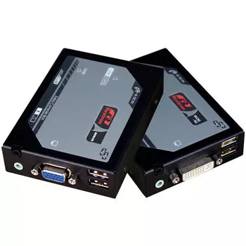 Удлинитель KVM REXTRON MACND-G90, DVI-D+Audio, LAN-1000BASE-T, 1920x1080, RJ-45 + USB-B/DVI-D (Female), 2x3.5mm jack