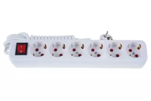 Удлинитель LEZARD Lila, 6-розеток, 3м, белый (720-0603-602)